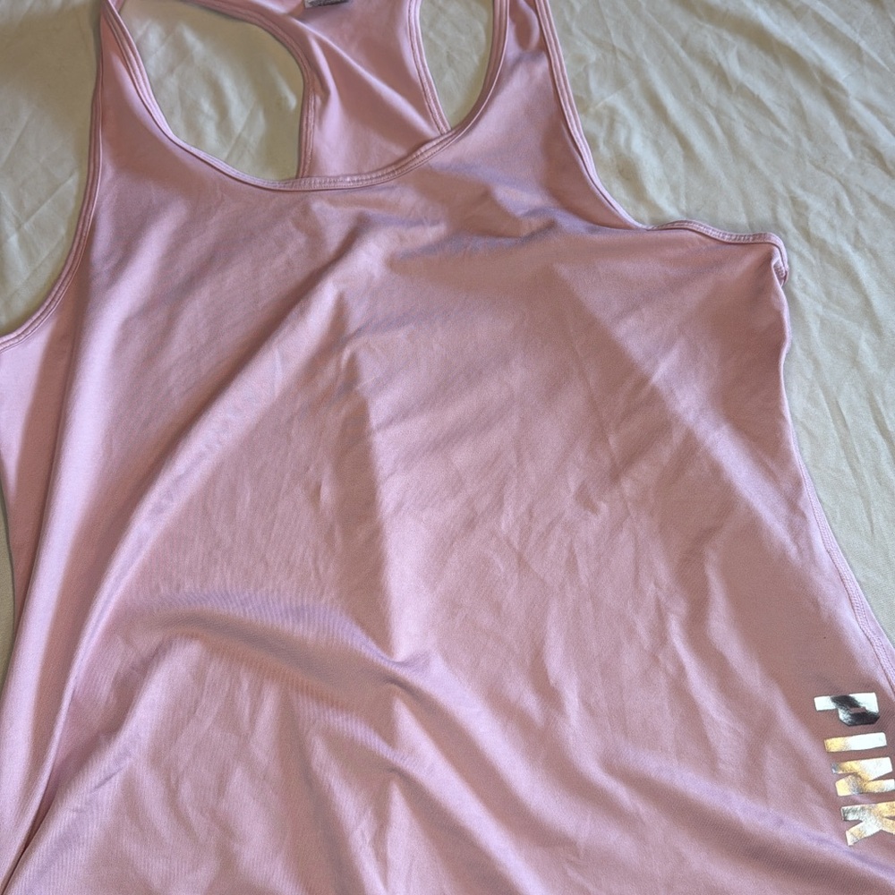 PINK Victoria's Secret Racerback Tank Top Pink Sleeveless